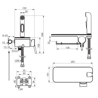 Гигиенический душ Damixa Jupiter 773500200 со смесителем белый